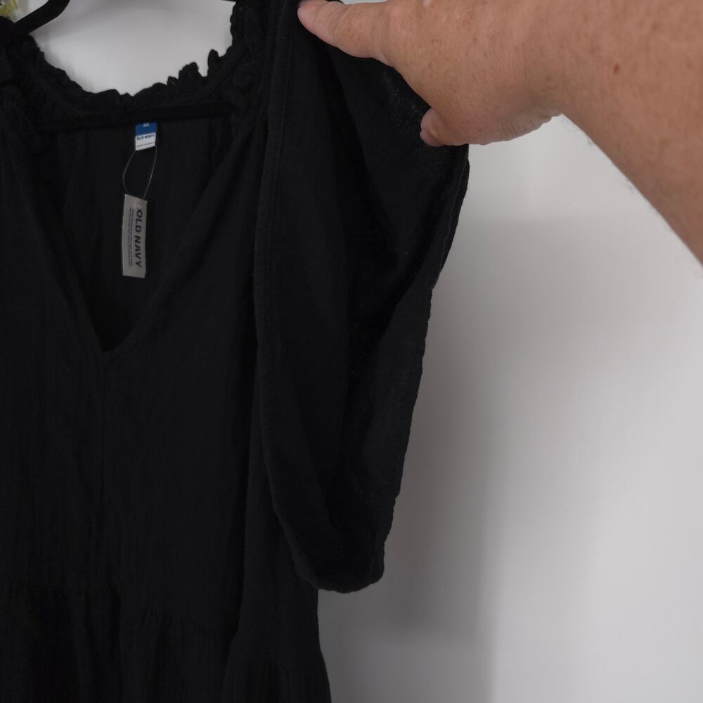 Old Navy Black Short Sleeve V-neck Plus Size Dress Size 3X NWT - Picture 11 of 14